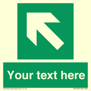 Custom Arrow Top Left Sign